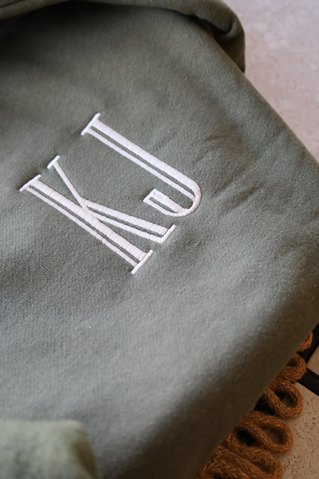 Formal Monogram Embroidered Crewneck