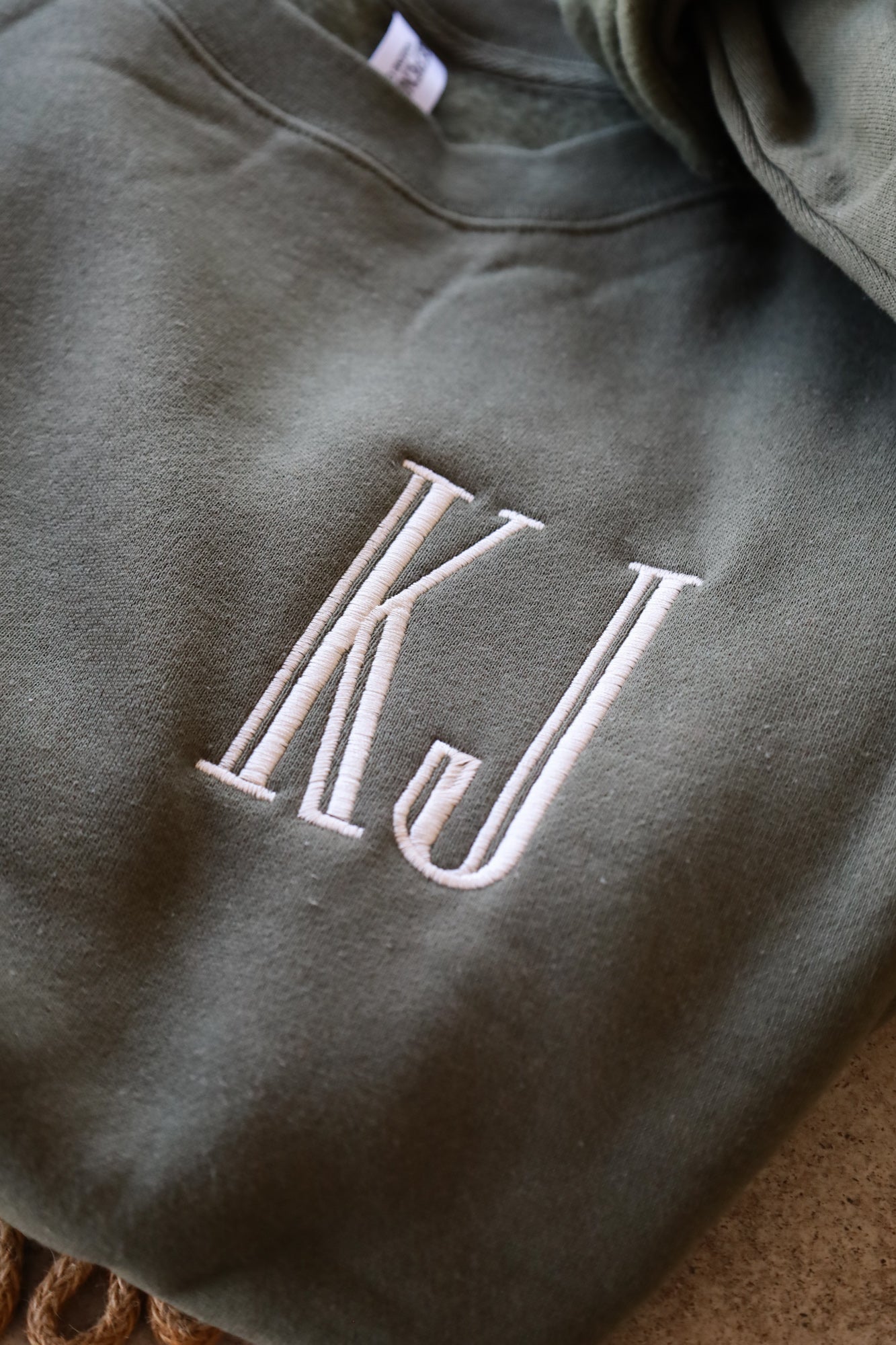 Formal Monogram Embroidered Crewneck
