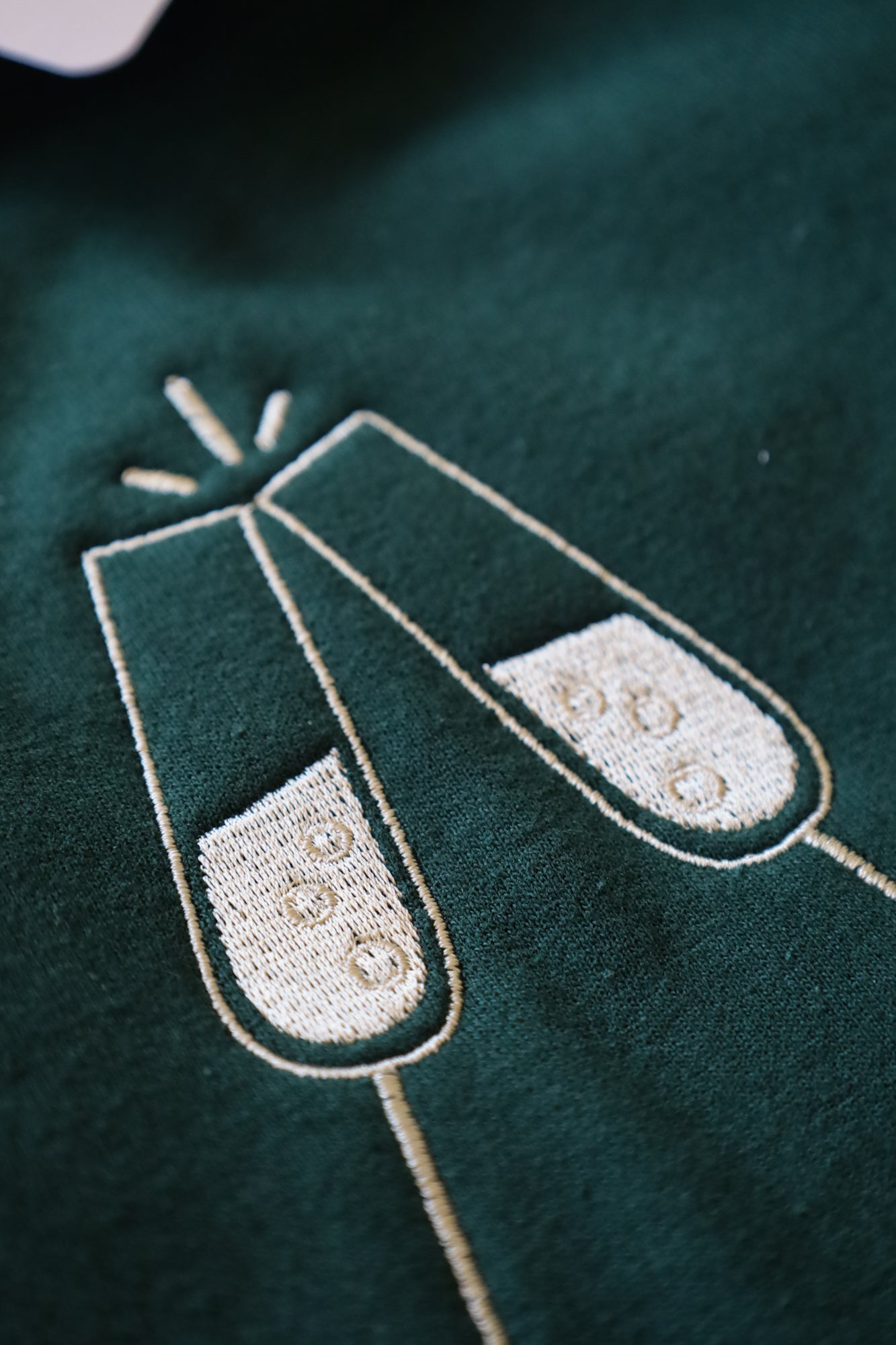 Champagne Toast Embroidered Sweatshirt