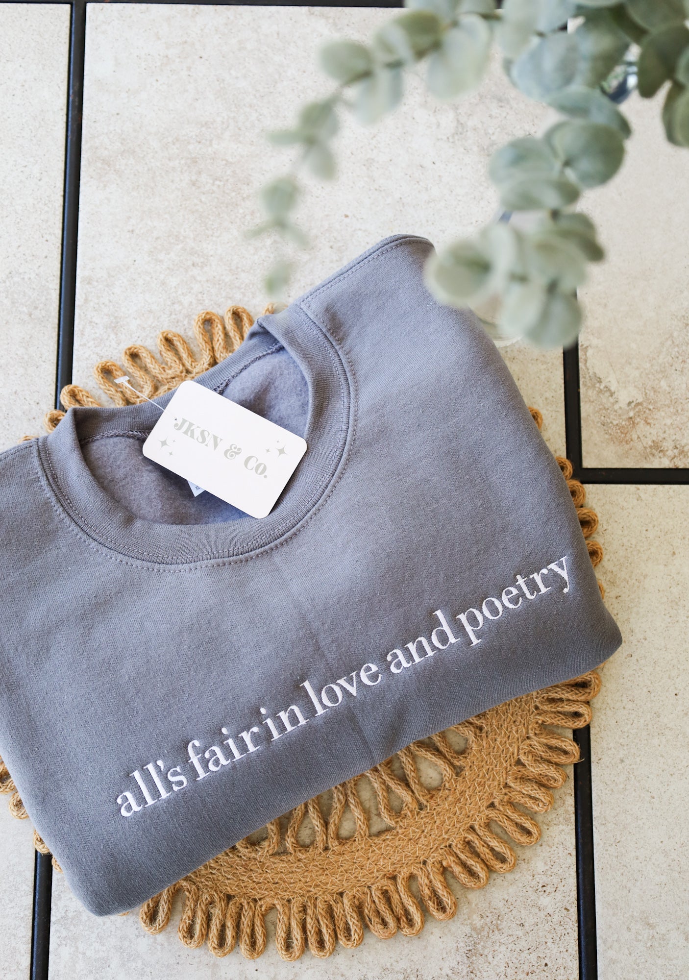 All’s Fair in Love and Poetry Embroidered Crewneck | TTPD Inspired Sweatshirt | Tourtured Poets Inspired Sweatshirt
