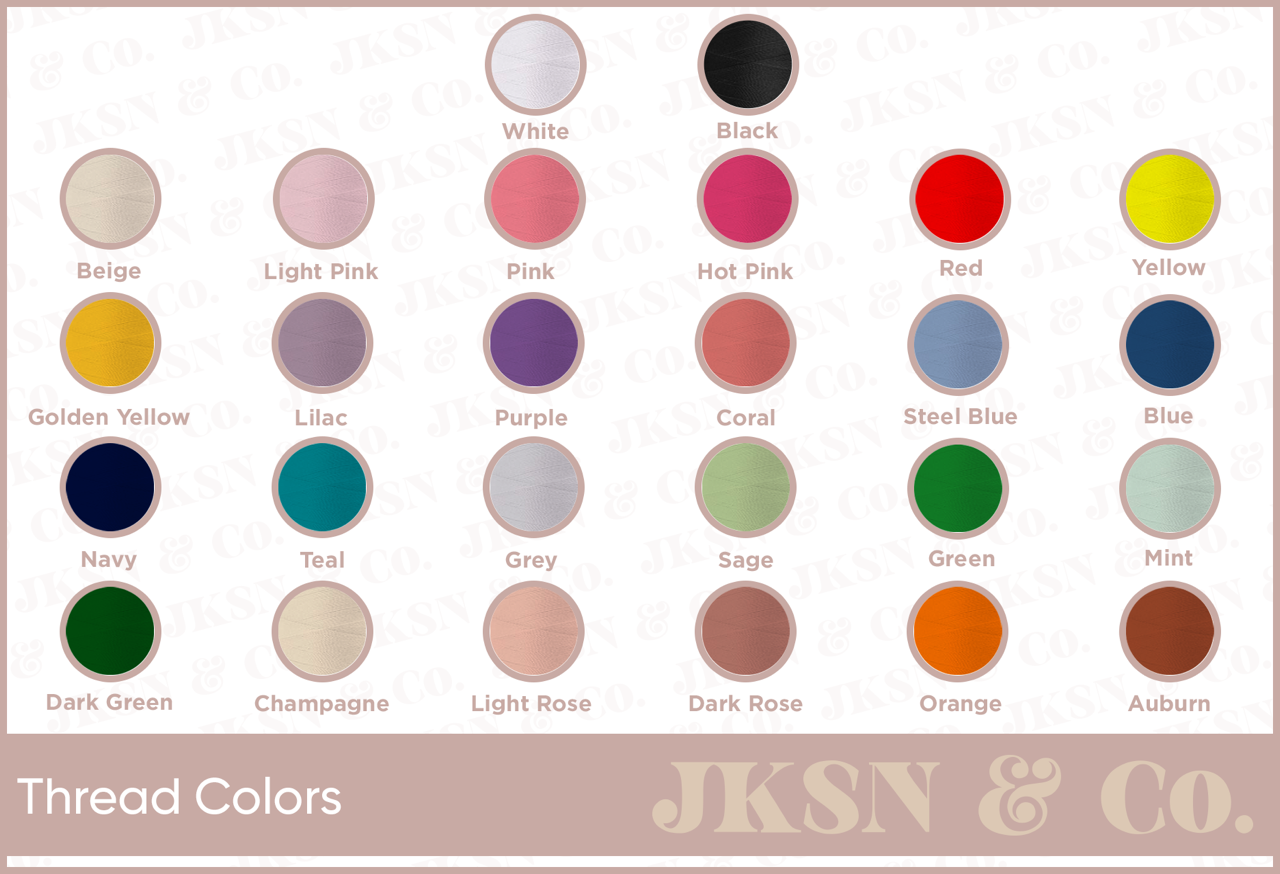 The JKSN Corded Embroidered Bag | Full Personalization Cosmetic Bag | Gift | Gift for Her