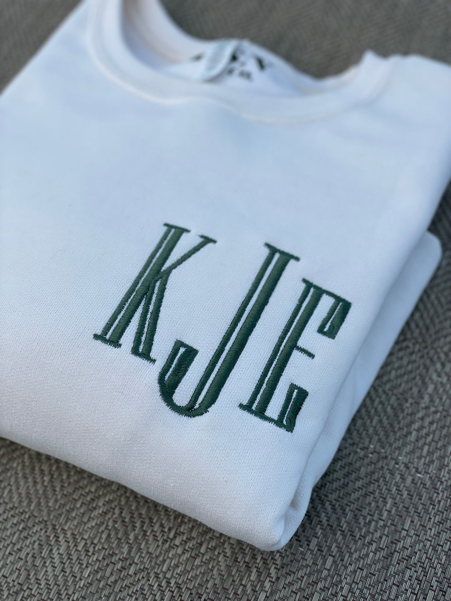 Preppy Monogram Embroidered Sweatshirt | Monogram Crewneck | Monogram Sweatshirt