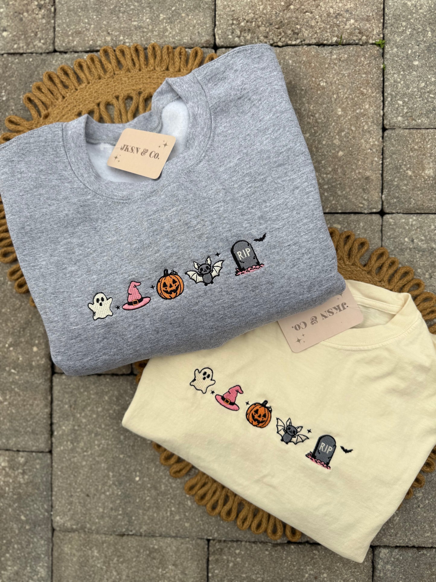 Halloween Mini Icons Embroidered Comfort Colors Tee β Customizable