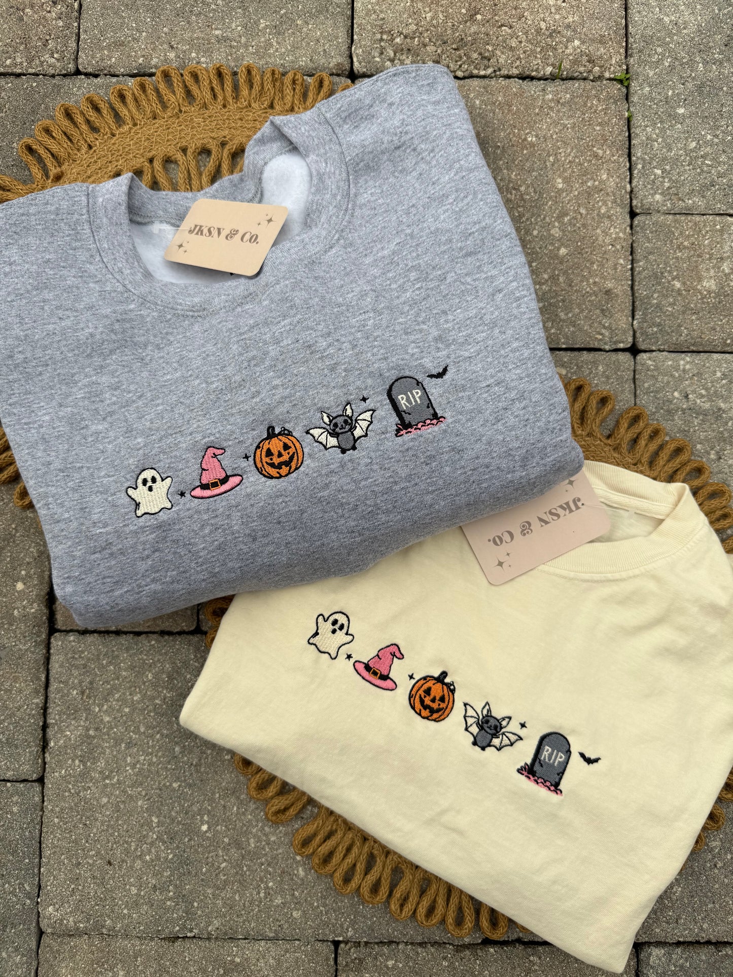 Halloween Mini Icons Embroidered Sweatshirt