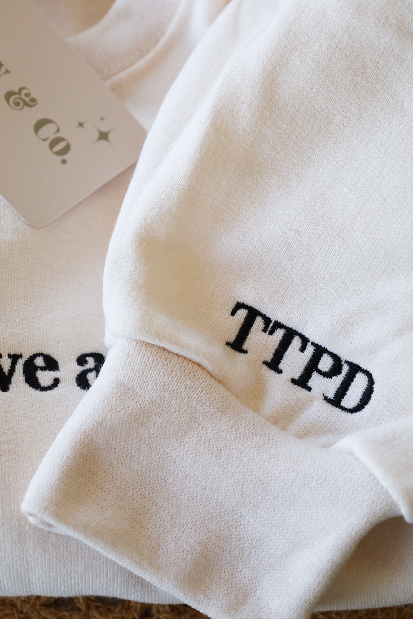All’s Fair in Love and Poetry Embroidered Crewneck | TTPD Inspired Sweatshirt | Tourtured Poets Inspired Sweatshirt