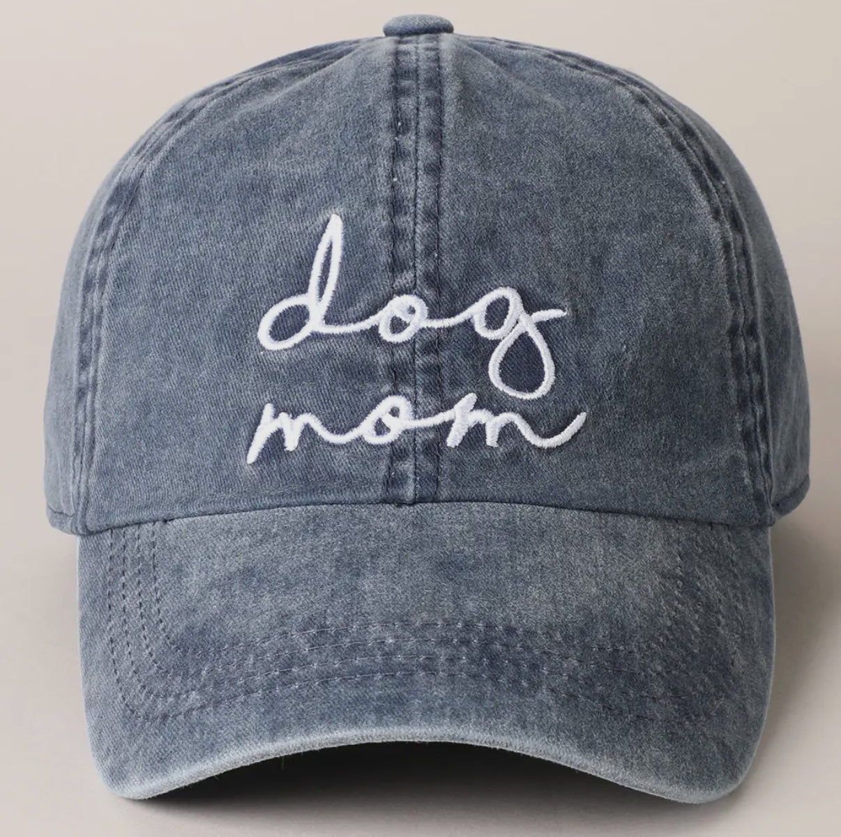 Dog Mom Embroidered Hat — Gift for Dog Mom, Dog Mom Ball Cap