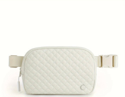 Quilted Embroidered Belt Bag -- Custom Monogram Belt Bag