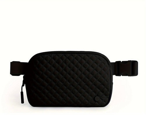 Quilted Embroidered Belt Bag -- Custom Monogram Belt Bag