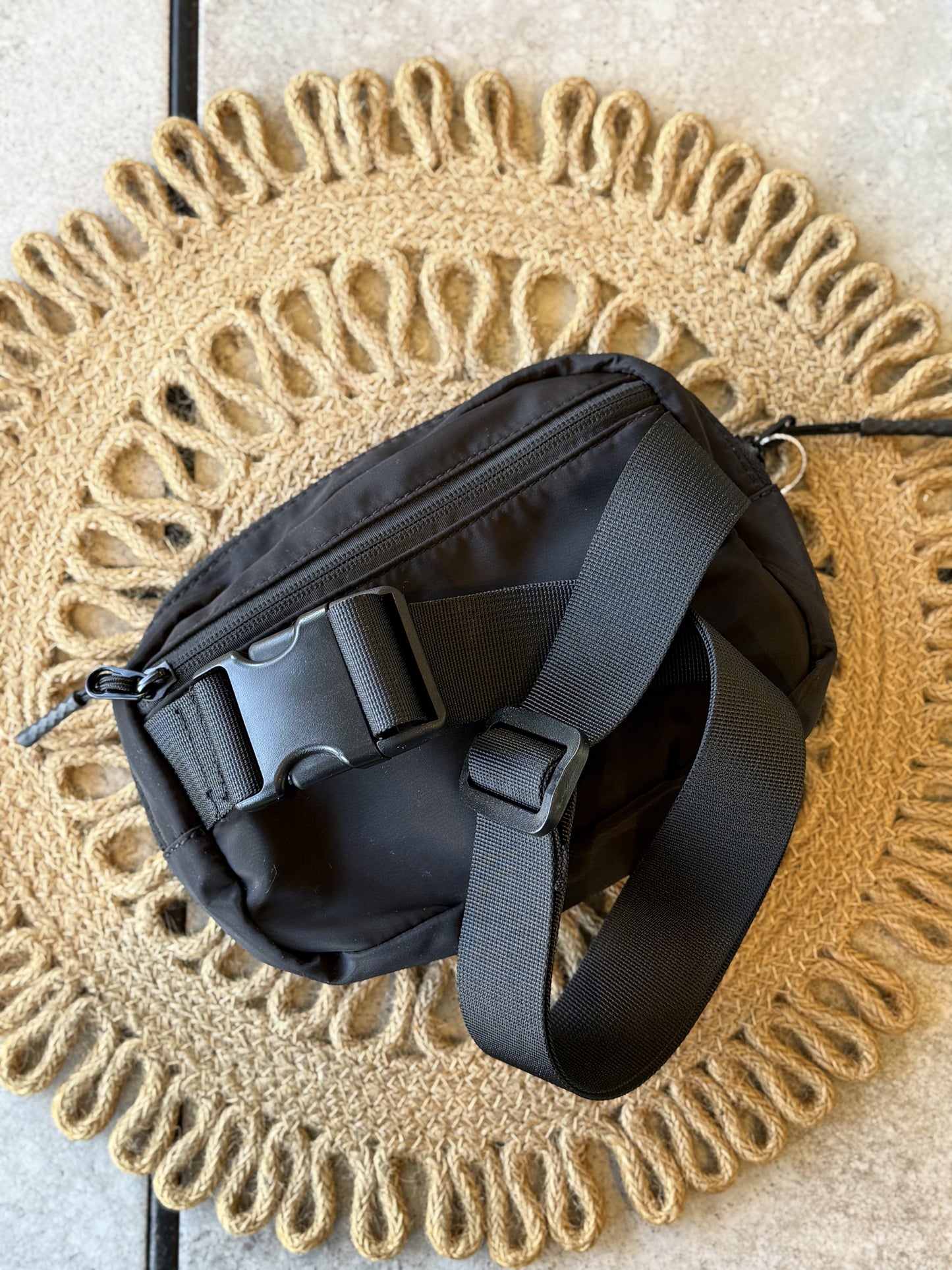 Quilted Embroidered Belt Bag -- Custom Monogram Belt Bag