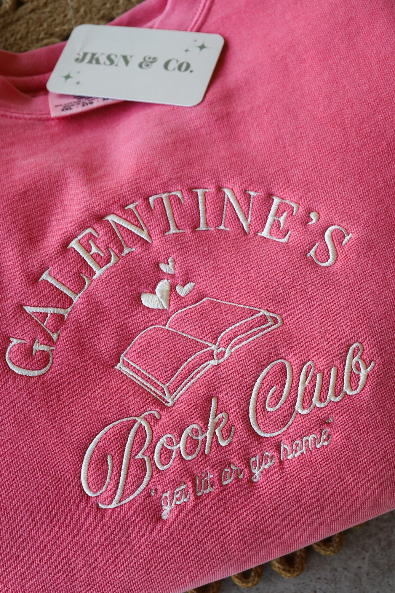 Galentine’s Book Club Embroidered Sweatshirt