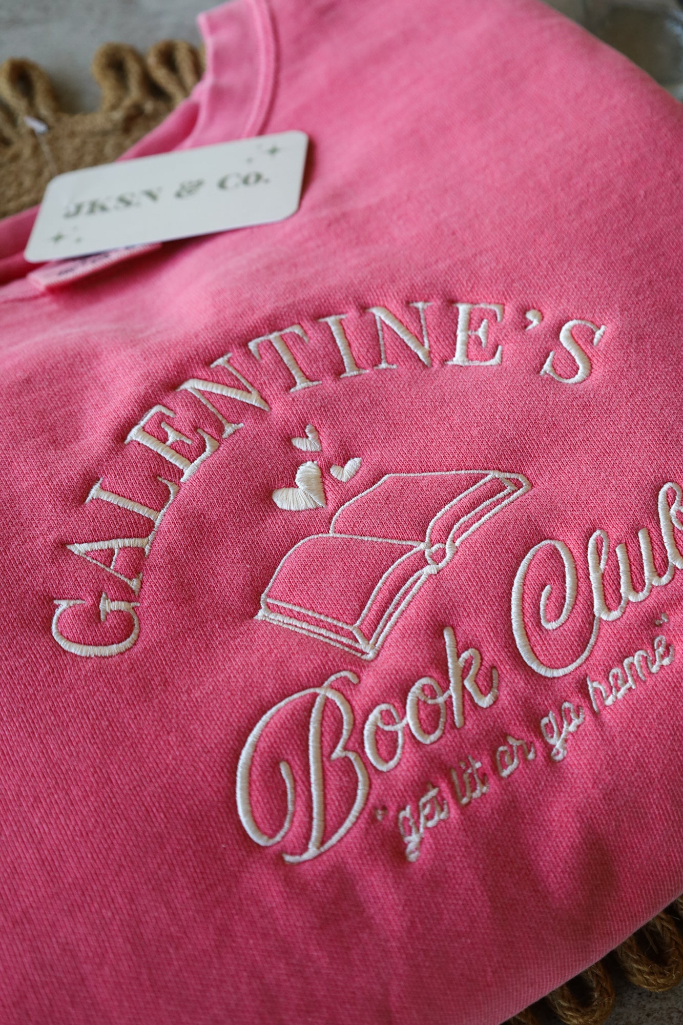 Galentine’s Book Club Embroidered Sweatshirt