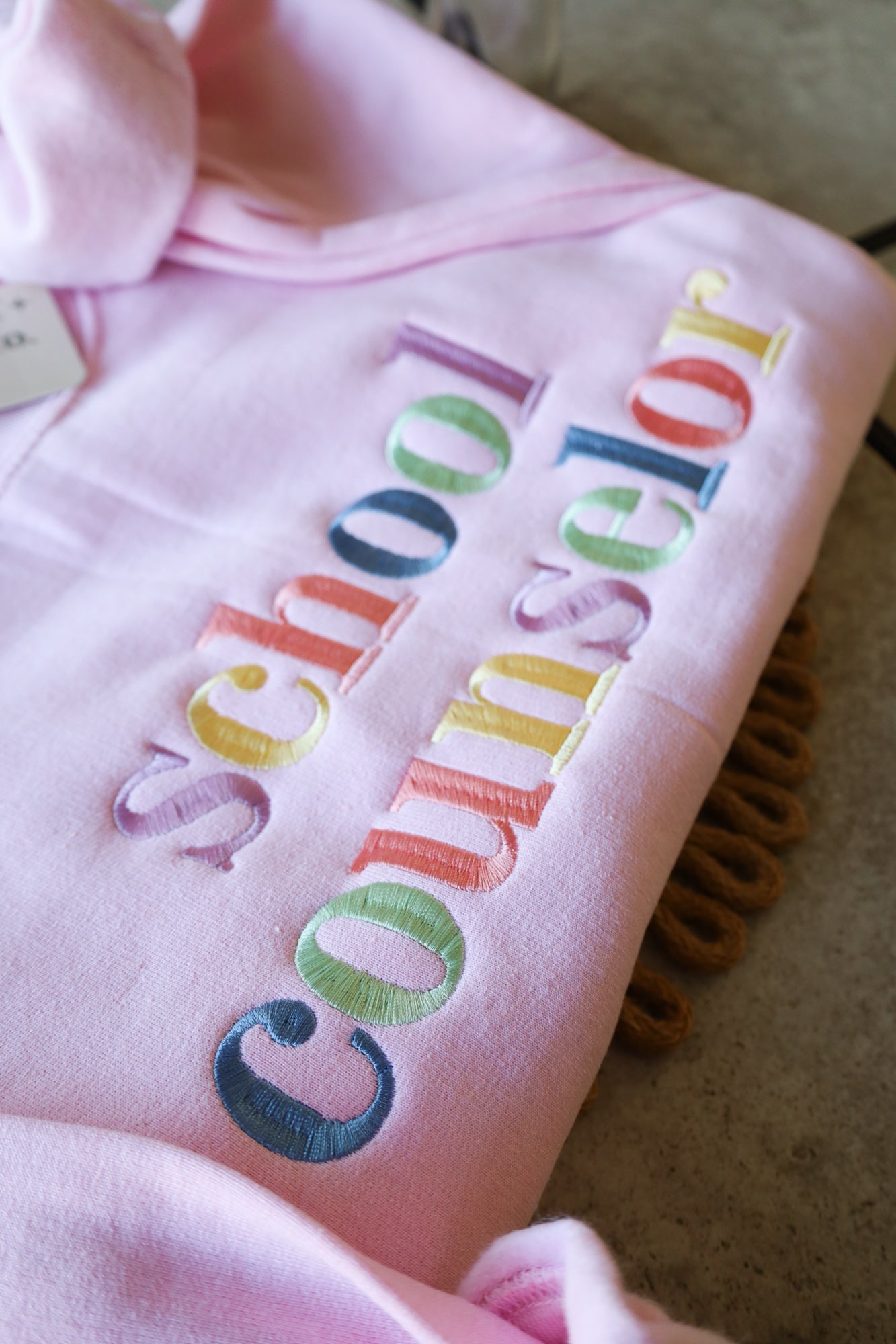 Customizable Multicolor Pastel Embroidered Profession Crewneck-- Career Sweatshirt, Custom Profession Shirt, Graduation, Graduation Gift