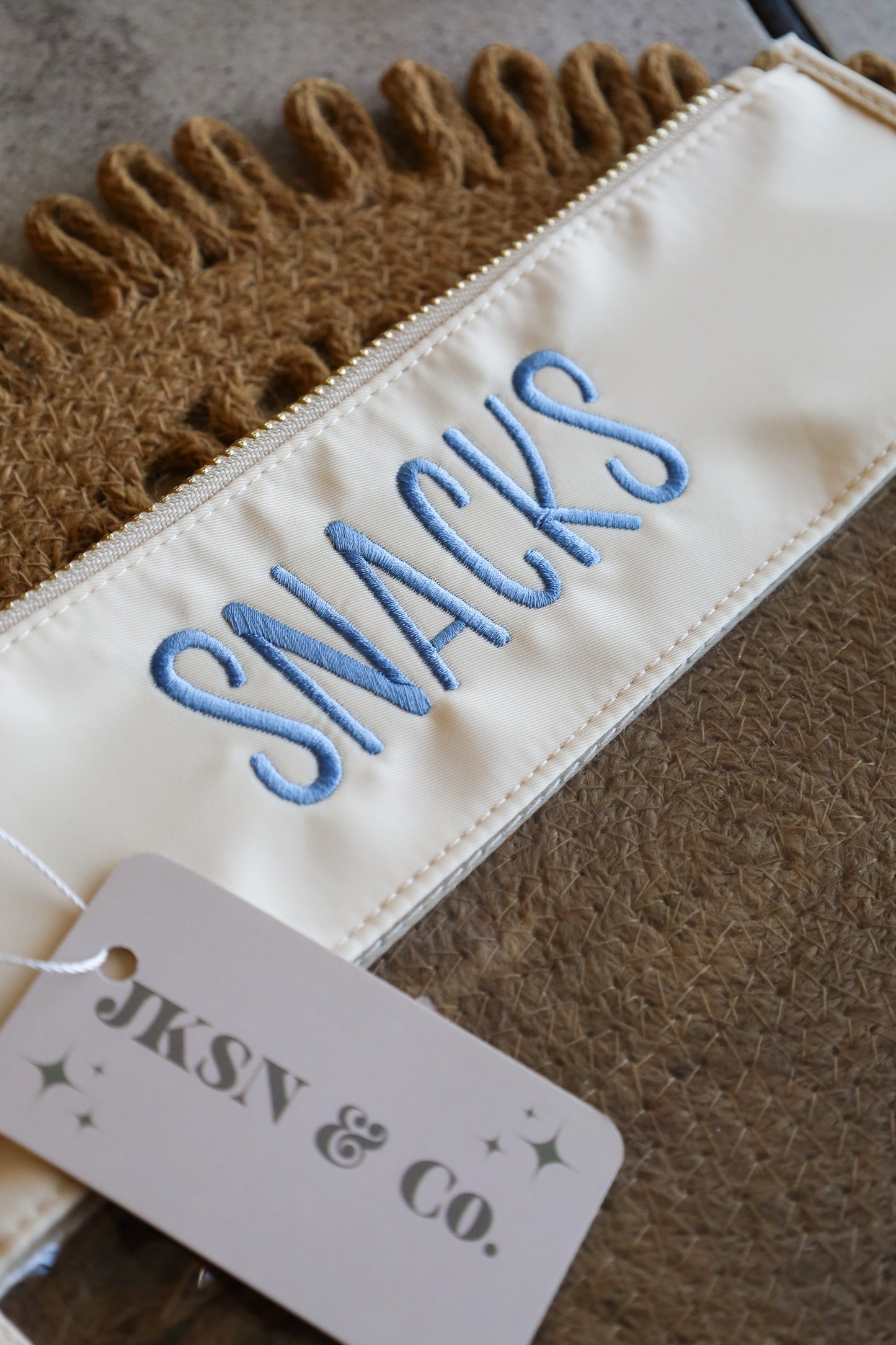 Custom Embroidered Clear Zipper Pouch – Beach & Pool Bag