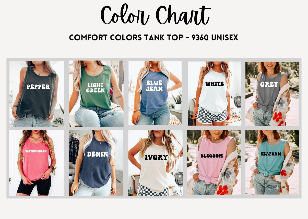 Custom Monogram Embroidered Comfort Colors Cabana Tank – Personalized Summer Tank Top