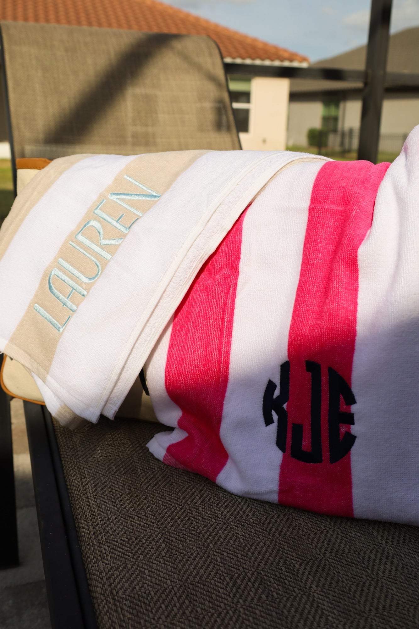Customizable Embroidered Cabana Towel -- Summer Towel