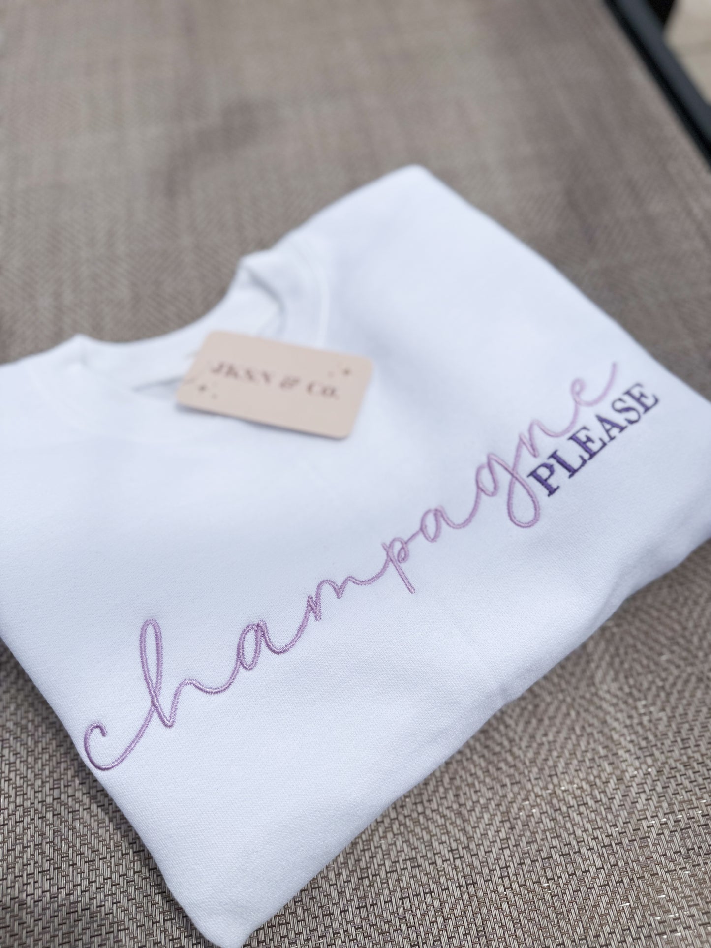 Embroidered Champagne Problems Sweatshirt