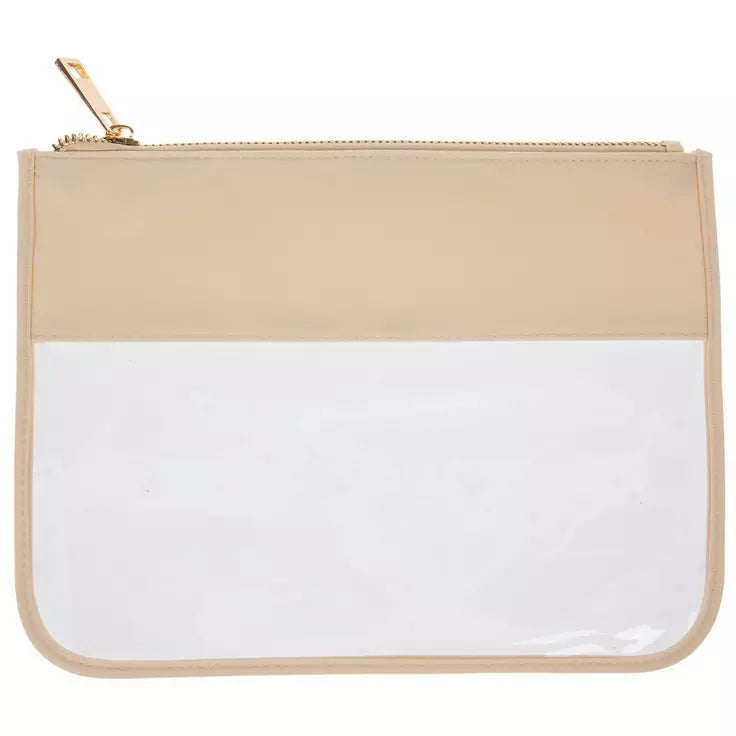Custom Embroidered Clear Zipper Pouch – Beach & Pool Bag