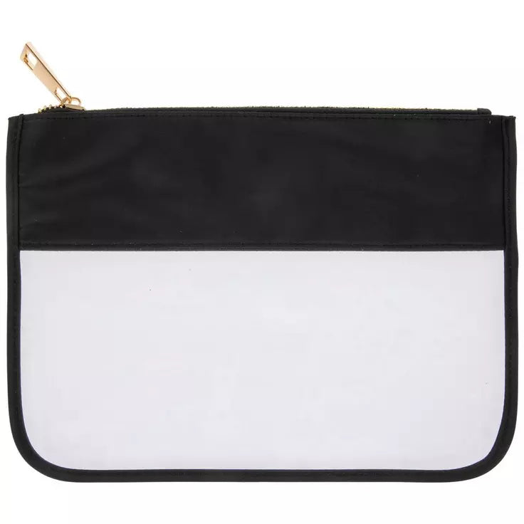Custom Embroidered Clear Zipper Pouch – Beach & Pool Bag