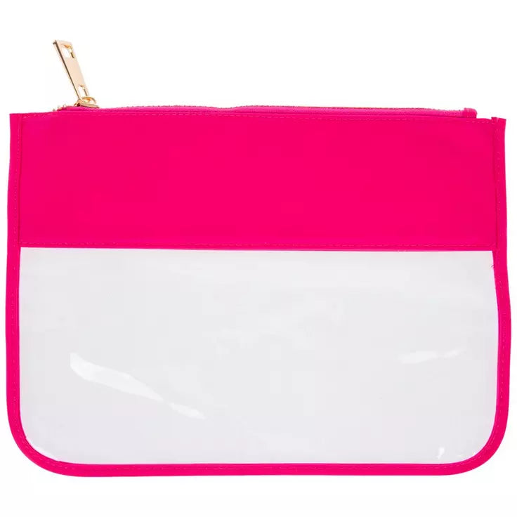 Custom Embroidered Clear Zipper Pouch – Beach & Pool Bag