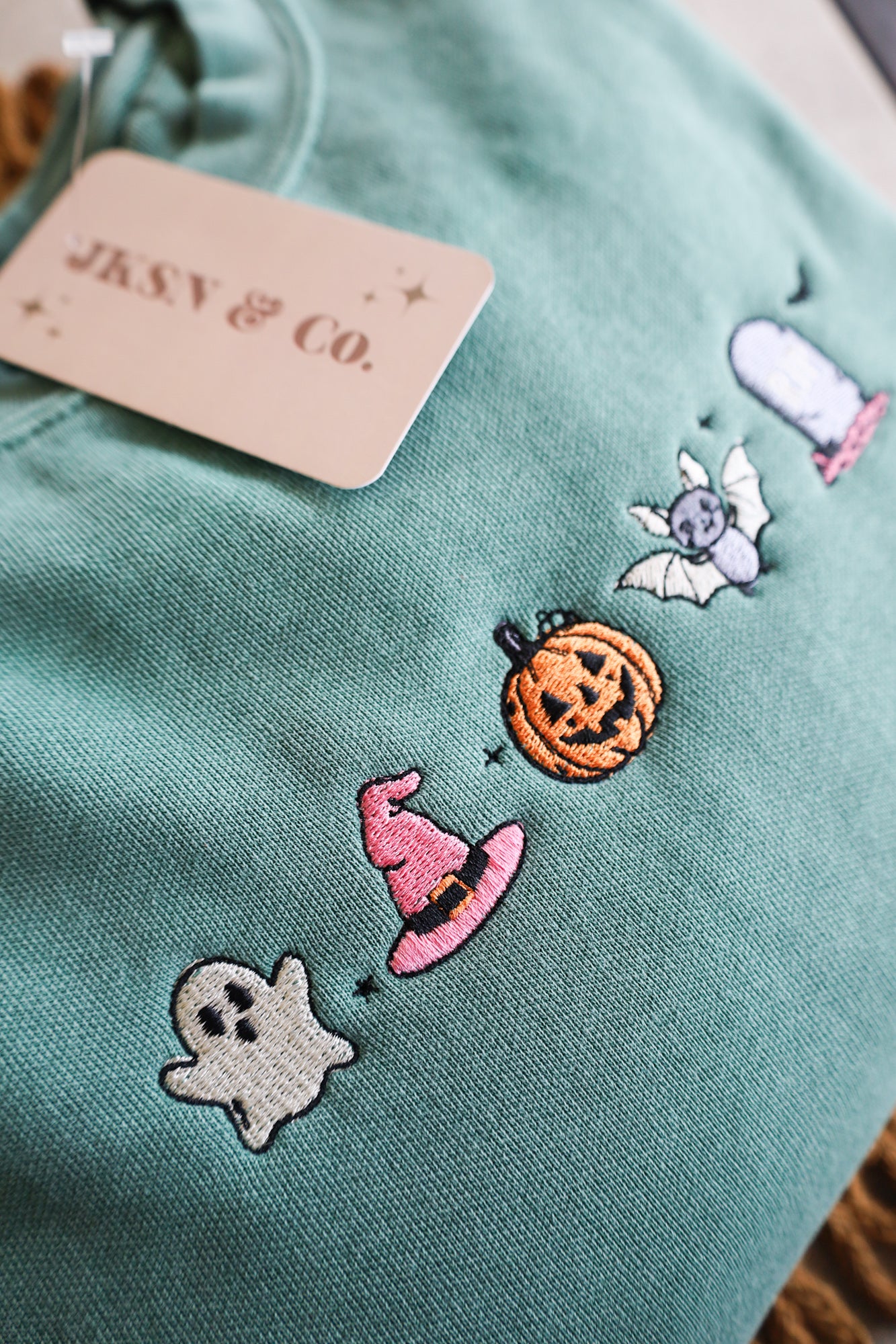 Halloween Mini Icons Embroidered Comfort Colors Sweatshirt