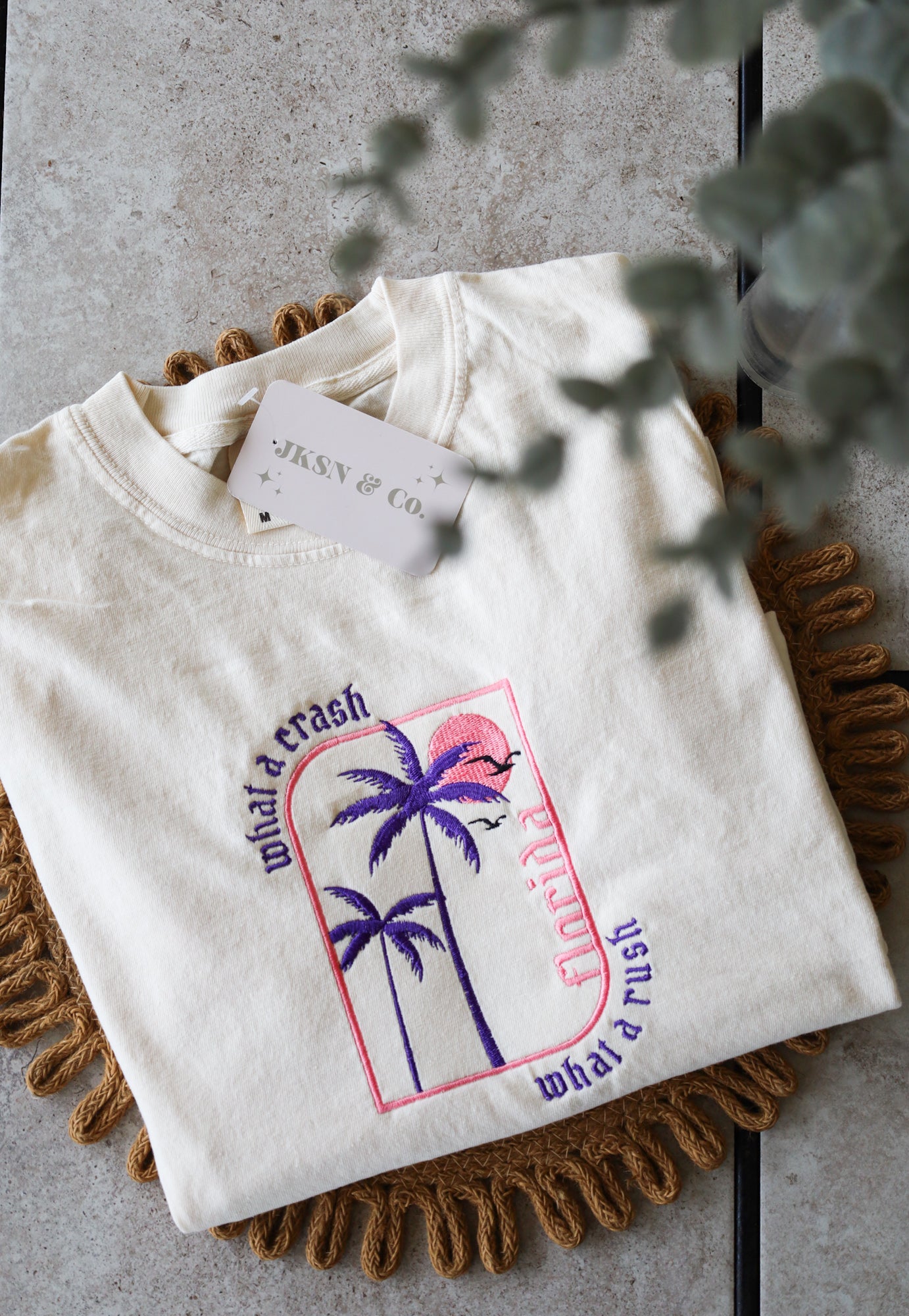 Florida!!! Inspired Embroidered Tee -- Comfort Colors Tee, Short Sleeve Tee