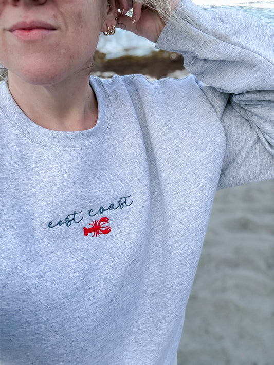 East Coast Lobster Embroidered Sweatshirt