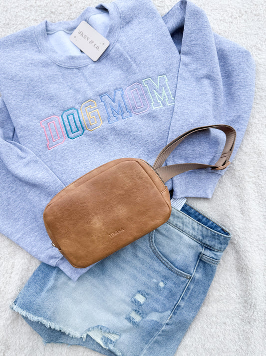 Multicolor Dog Mom/Cat Mom Crewneck