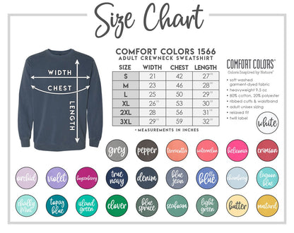 Halloween Mini Icons Embroidered Comfort Colors Sweatshirt