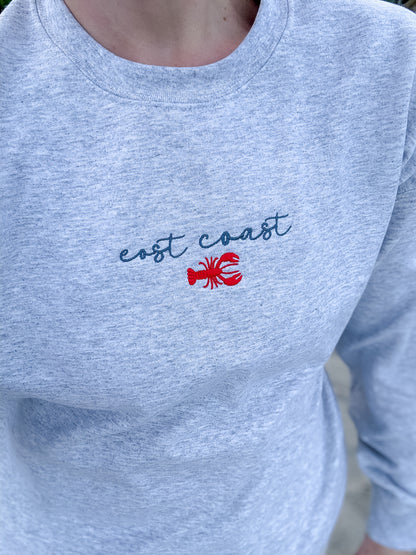 East Coast Lobster Embroidered Sweatshirt