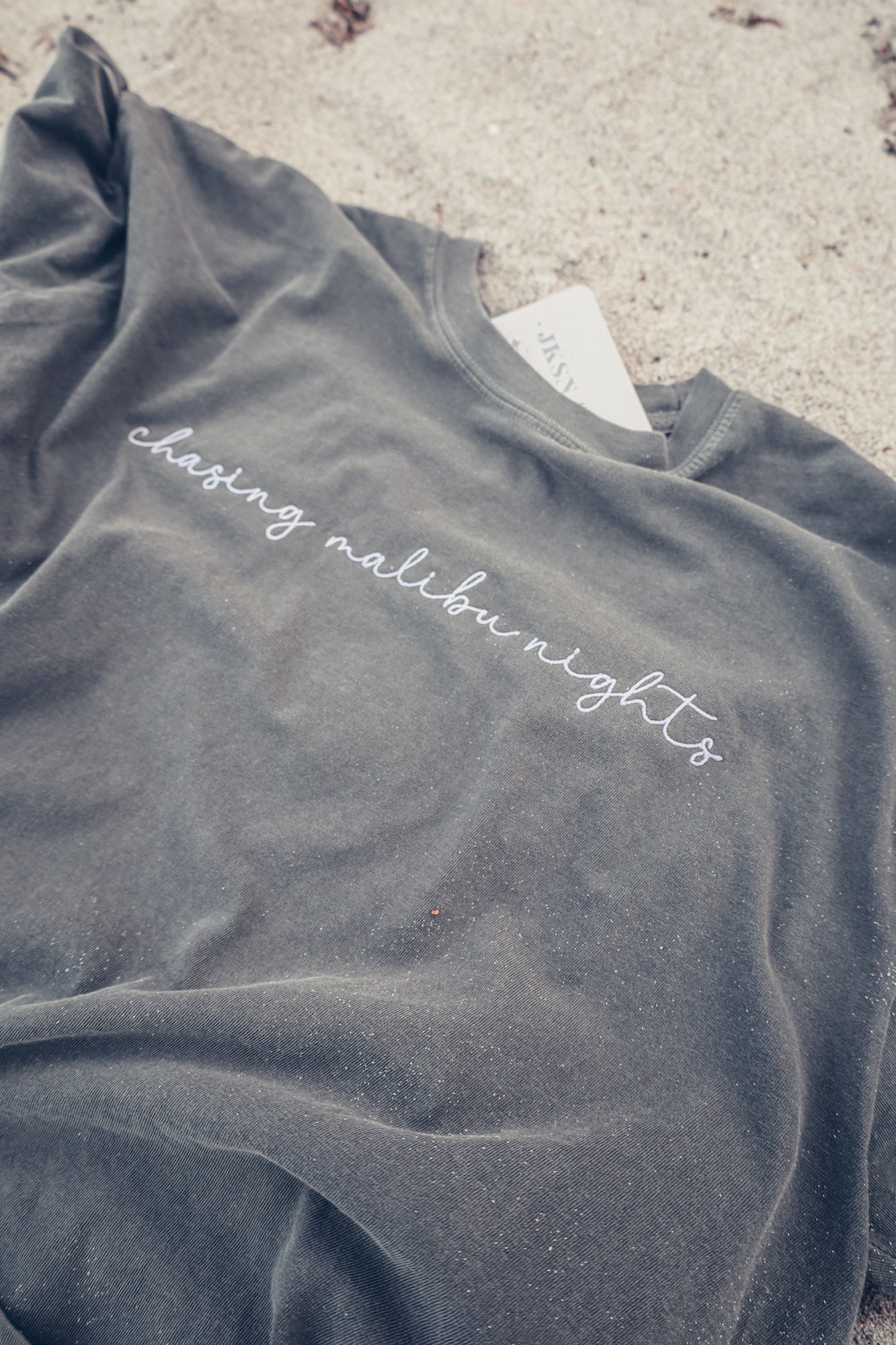 Chasing Malibu Nights Embroidered Tee