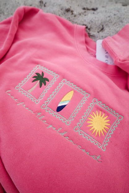 Love From the Golden Coast Embroidered Sweatshirt