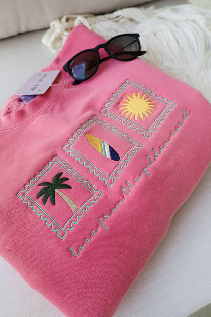 Love From the Golden Coast Embroidered Sweatshirt