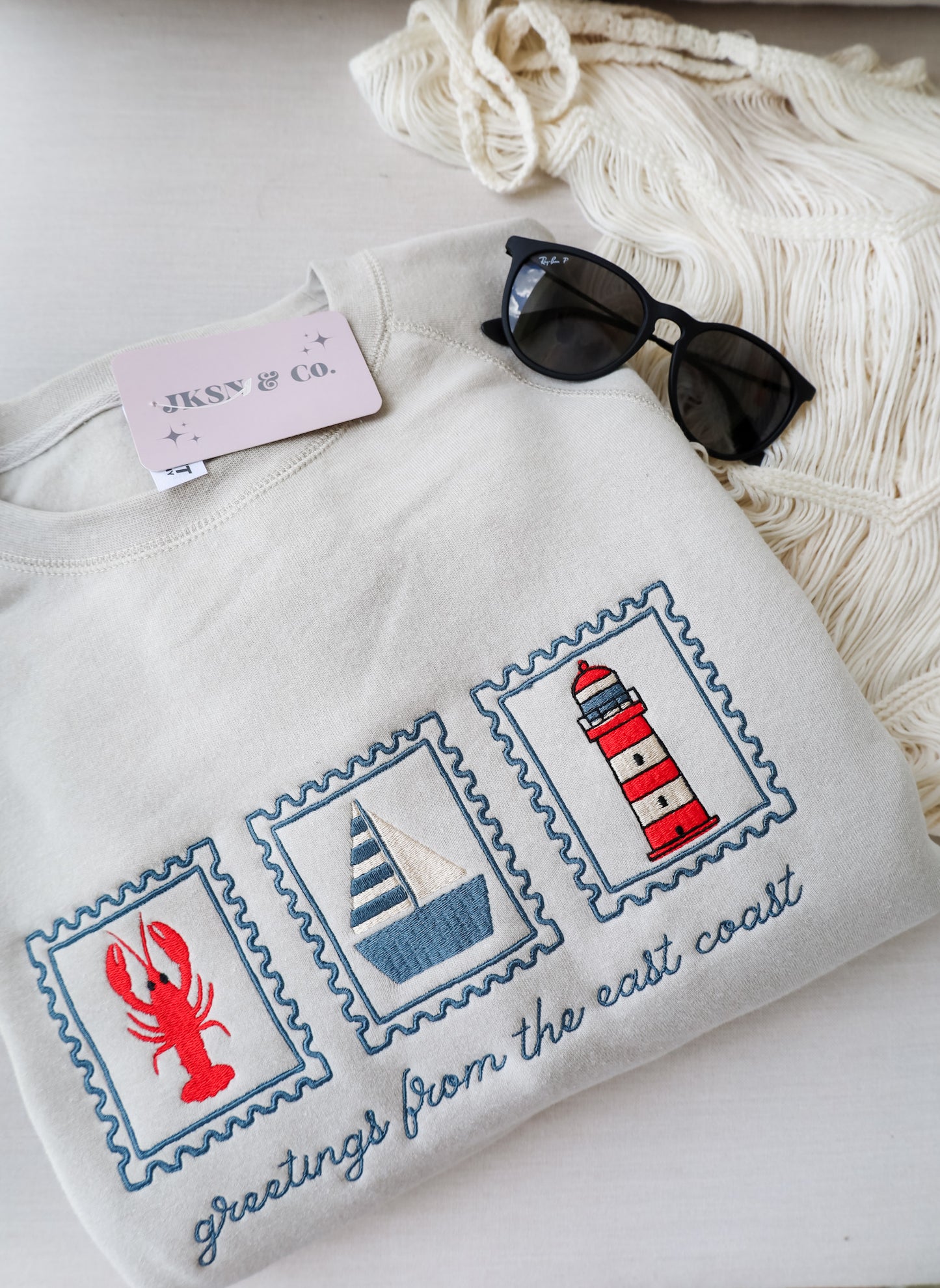Greetings From the East Coast Raglan Sweatshirt