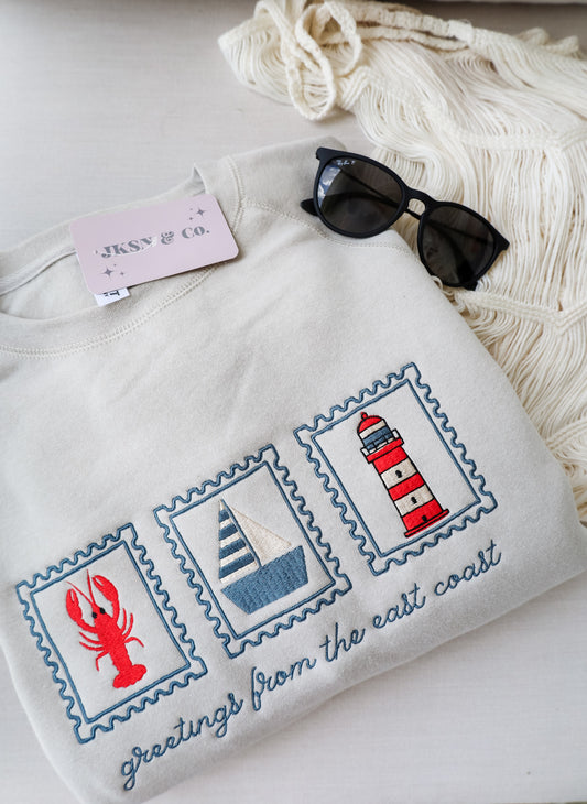 Greetings From the East Coast Raglan Sweatshirt