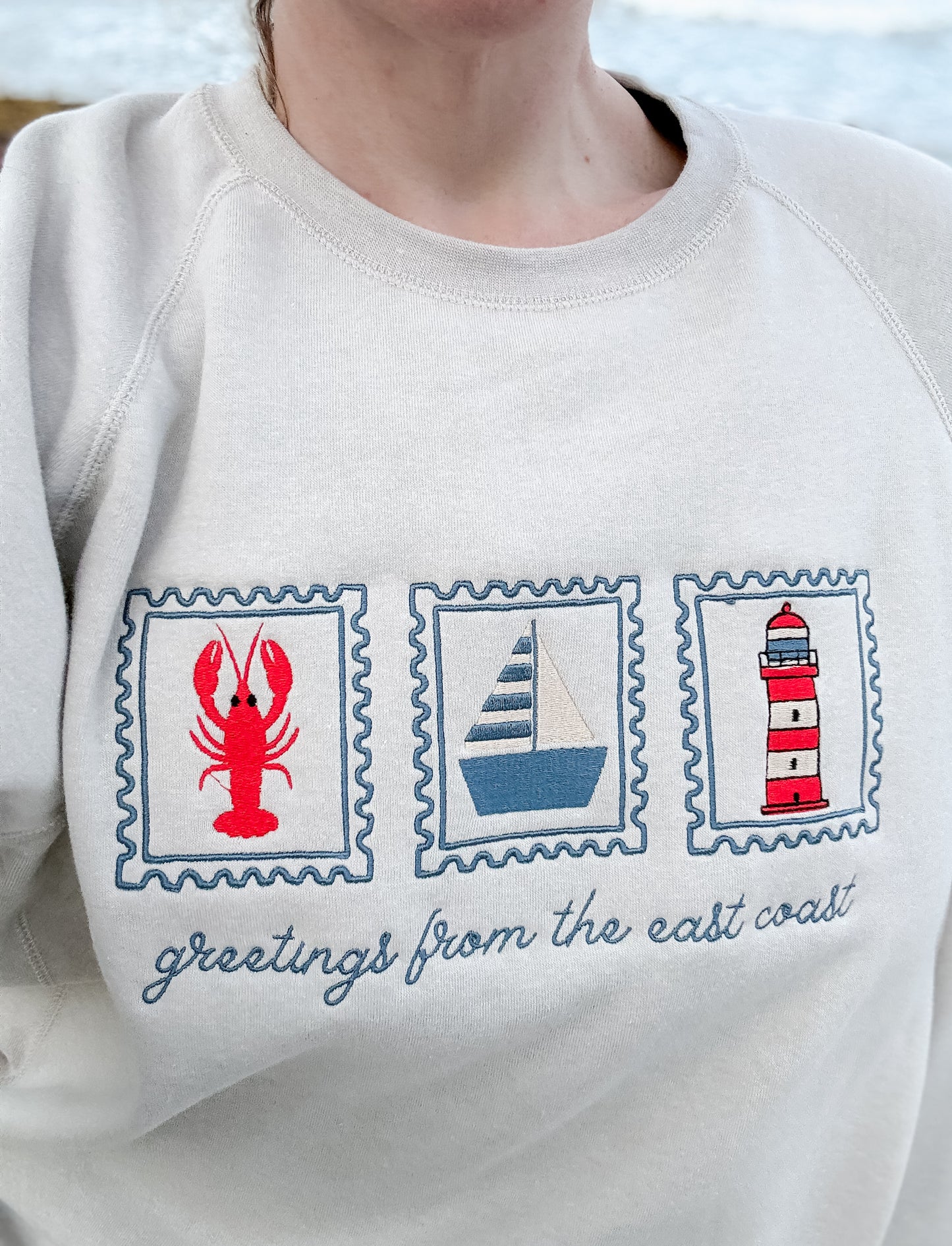 Greetings From the East Coast Raglan Sweatshirt