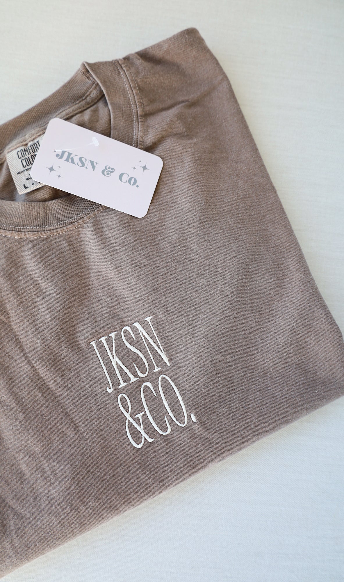 JKSN & Co. Embroidered Tee — Comfort Colors
