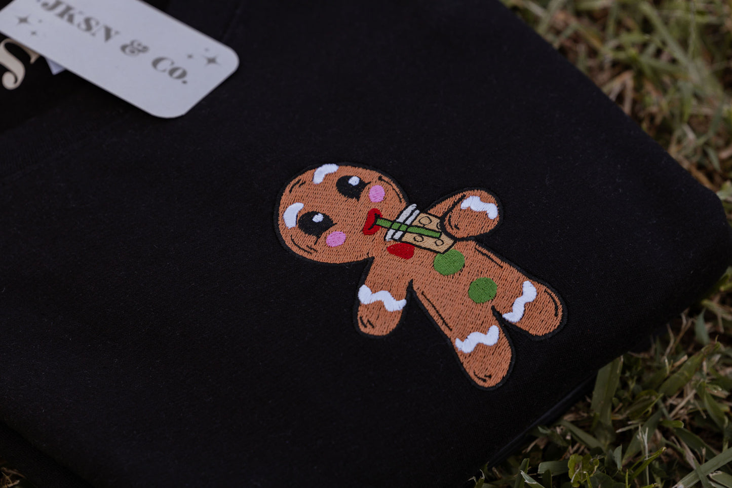 Gingerbread Iced Coffee Embroidered Crewneck