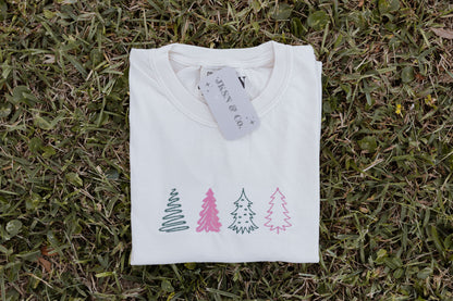 Christmas Tree Embroidered Tee