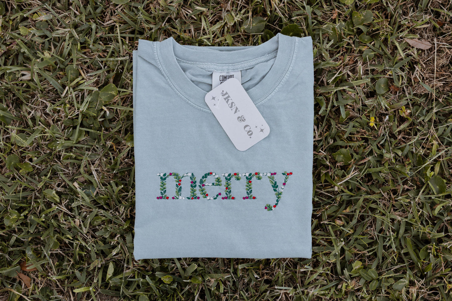 Merry Embroidered Tee