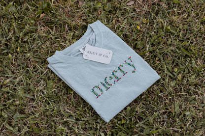 Merry Embroidered Tee