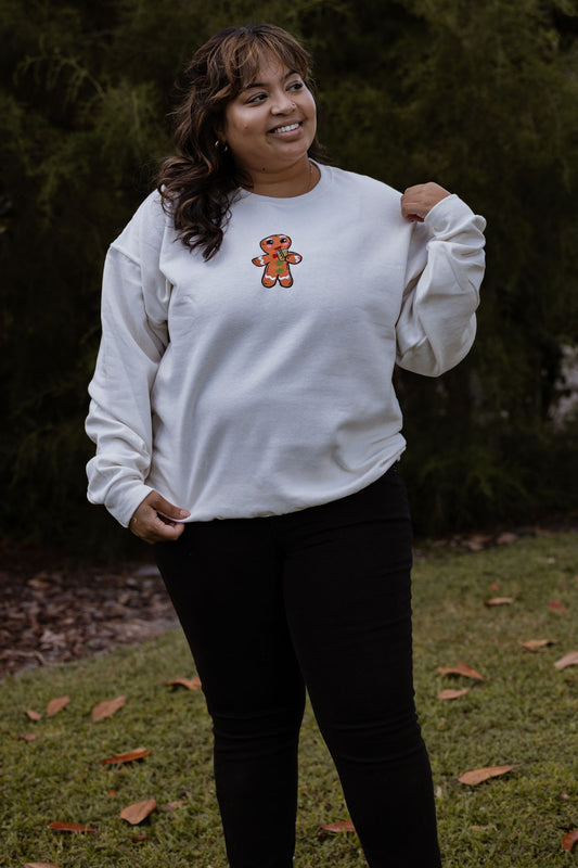 Gingerbread Iced Coffee Embroidered Crewneck