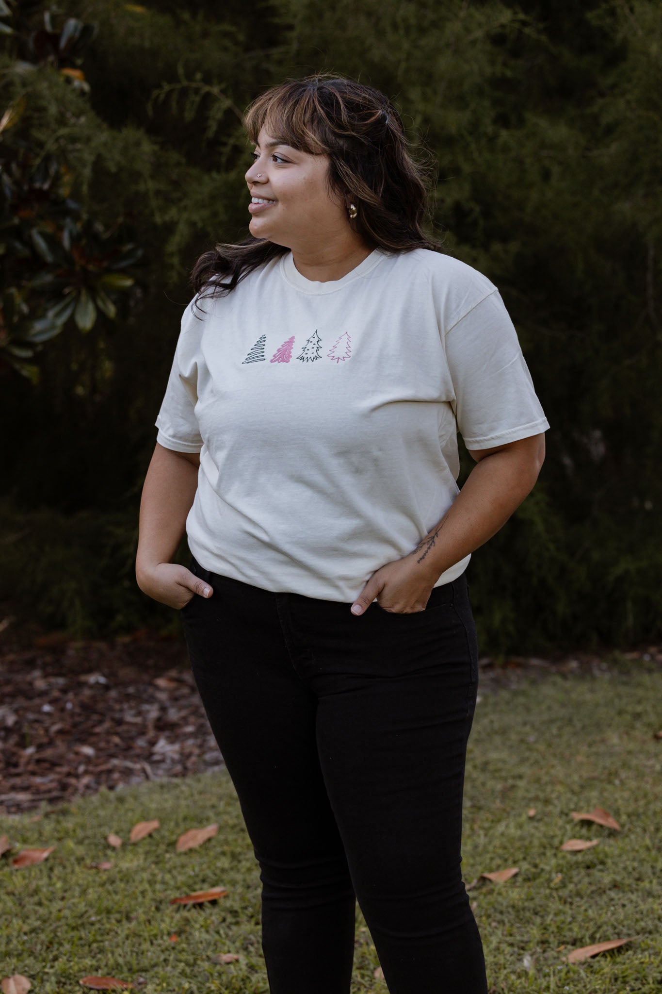 Christmas Tree Embroidered Tee