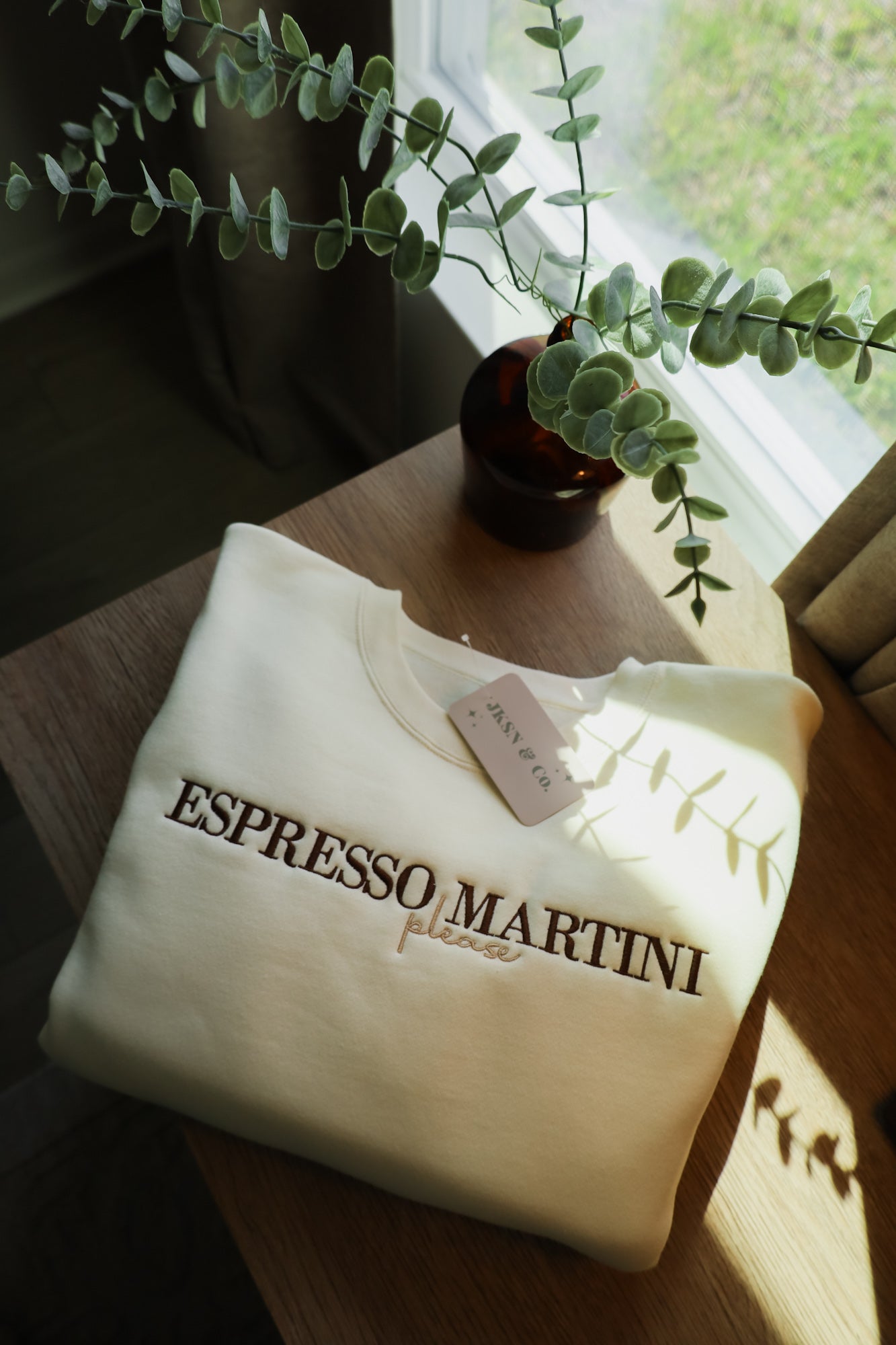 Espresso Martini Please Embroidered Crewneck
