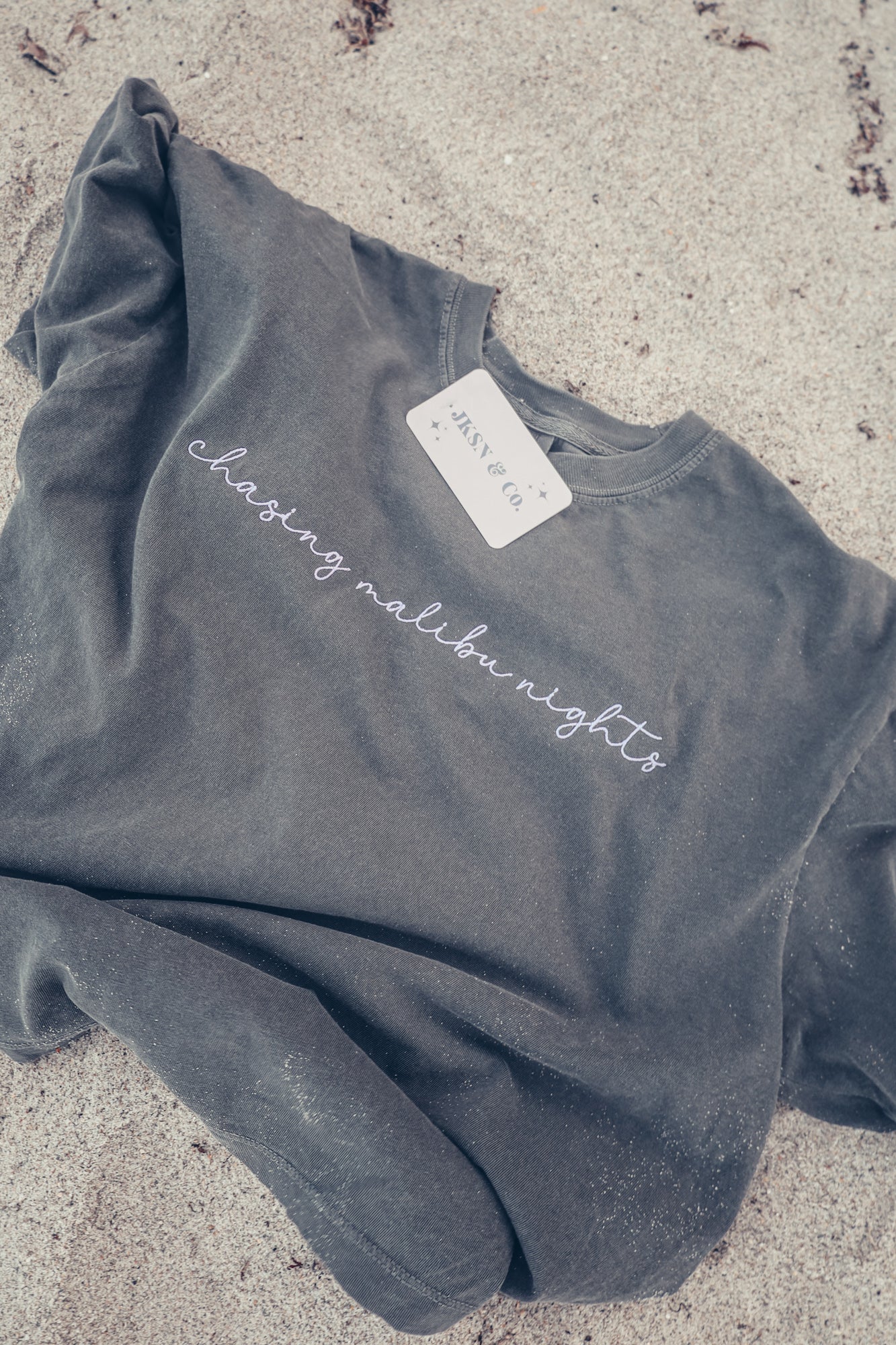 Chasing Malibu Nights Embroidered Tee