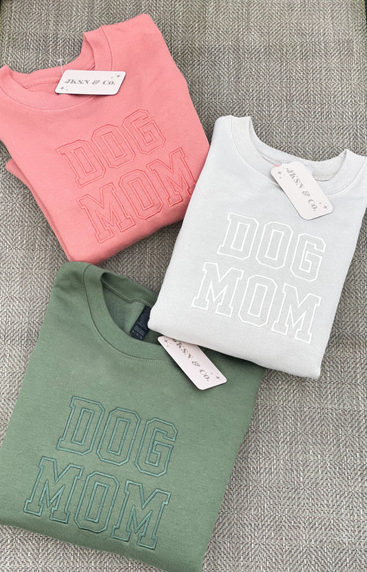 Embroidered Dog Mom Sweatshirt | Dog Mom Crewneck | Dog Dad Sweatshirt | Embroidered Crewneck | Dog Parent Sweatshirt | Dog Mom Shirt