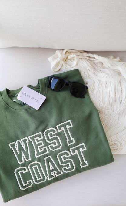 West Coast Varsity Embroidered Sweatshirt