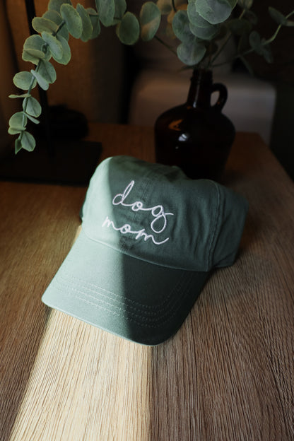 Dog Mom Embroidered Hat — Gift for Dog Mom, Dog Mom Ball Cap