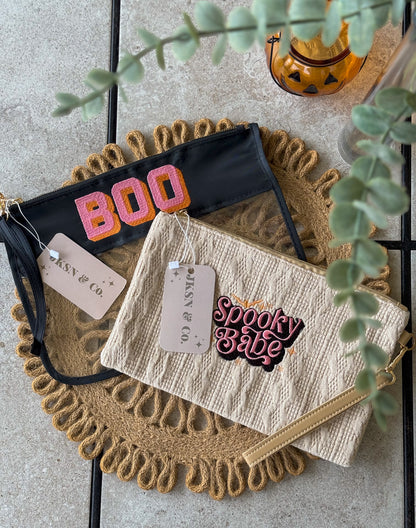 Spooky Babe Embroidered Wristlet