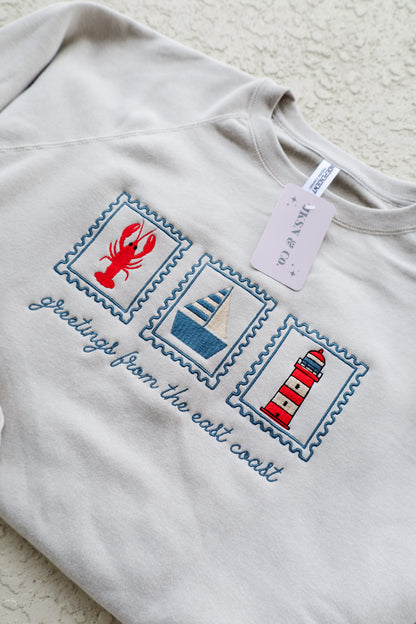 Greetings From the East Coast Raglan Sweatshirt