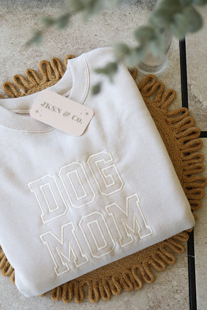Embroidered Dog Mom Sweatshirt | Dog Mom Crewneck | Dog Dad Sweatshirt | Embroidered Crewneck | Dog Parent Sweatshirt | Dog Mom Shirt